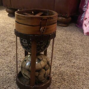 Rustic Brown Hourglass Decor